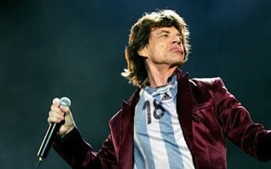 Jagger com a camisa da Argentina