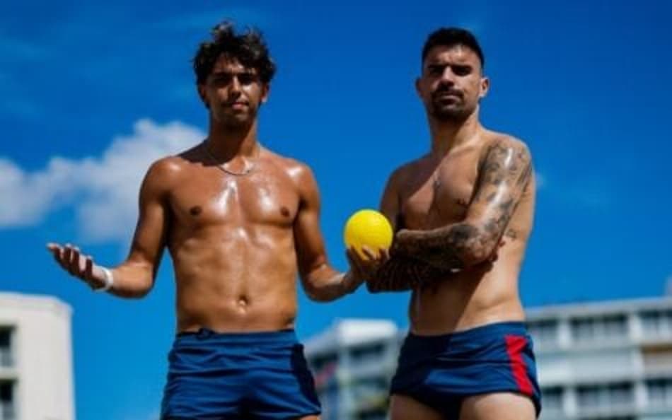 João Félix e Rúben Neves na concentração de Portugal, nos Estados Unidos. (Foto: Divulgação/ Instagram)