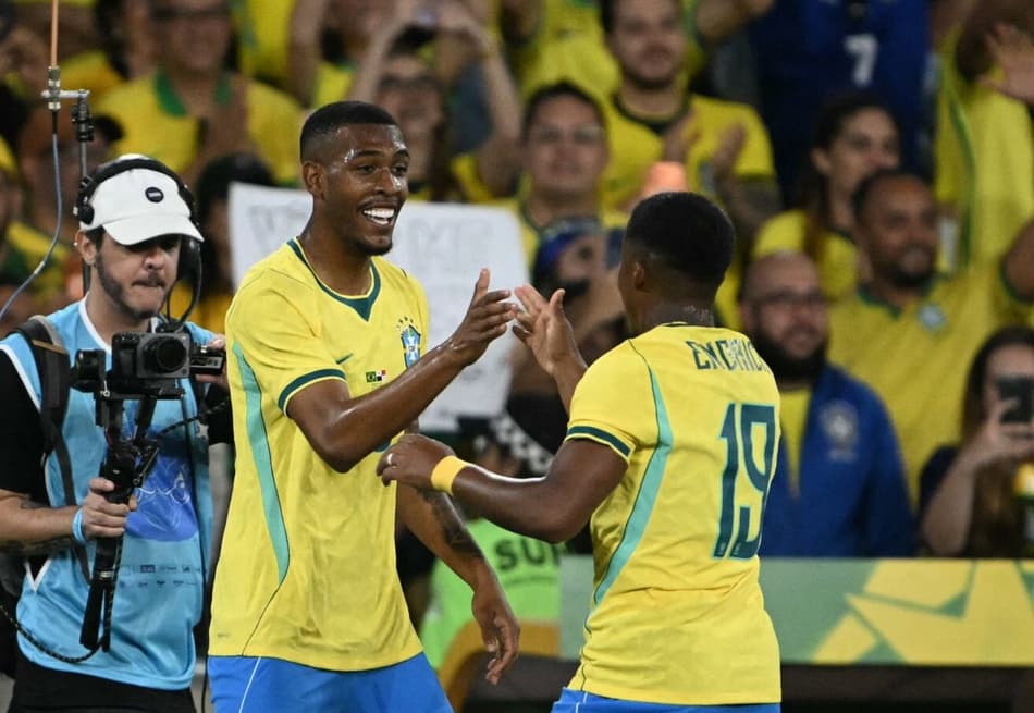Rayan, Endrick e Igor Thiago em Brasl x Panamá