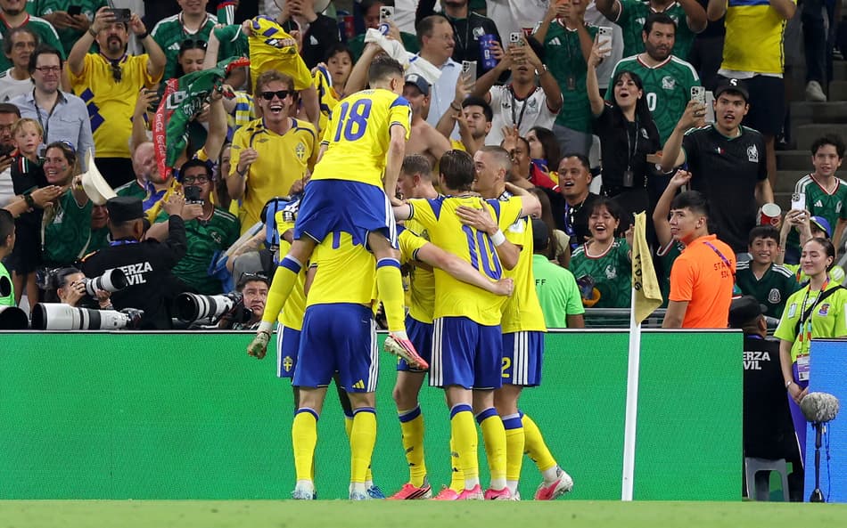 A Suécia venceu a Tunísia por 3 a 1 na Copa do Mundo de 2026 (Foto: Julio Cesar AGUILAR / AFP)