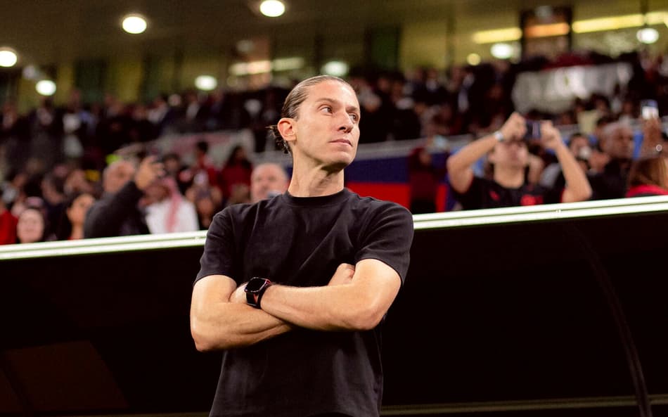 Técnico do Flamengo, Filipe Luís durante a final do Mundial contra o PSG