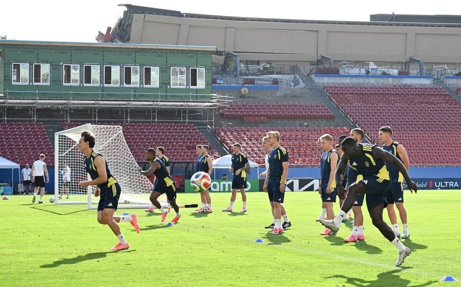 Treino da Suécia em Dallas na Copa do Mundo