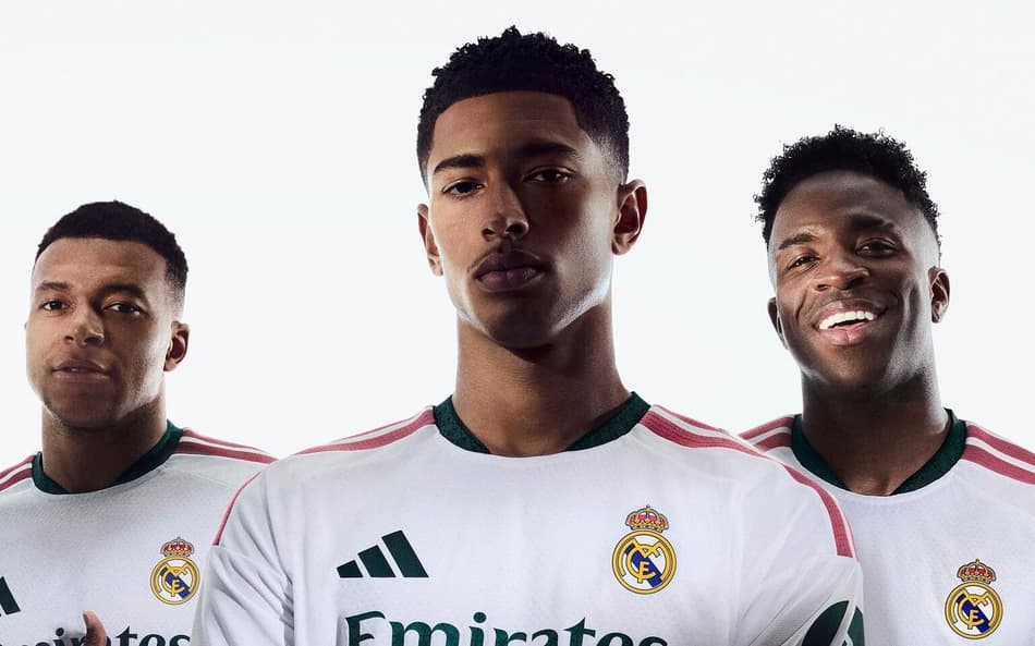 Real Madrid lança novo uniforme com detalhes em rosa e verde; veja fotos 