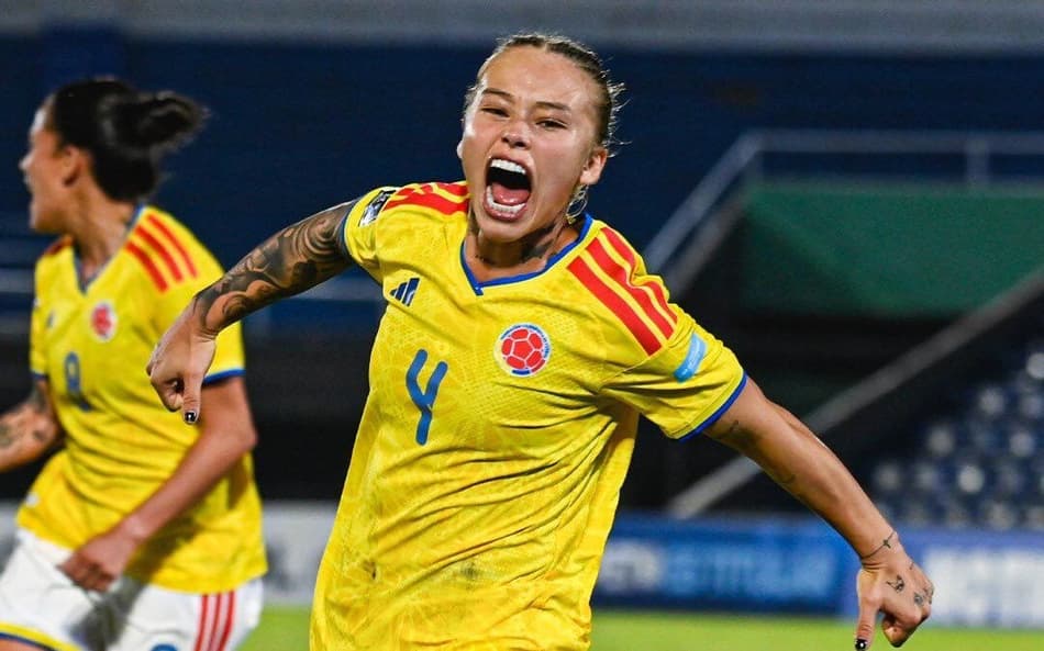 Ana Guzmán, do Palmeiras, contribuiu com o título da Colômbia. (Federação Colombiana/Divulgação)