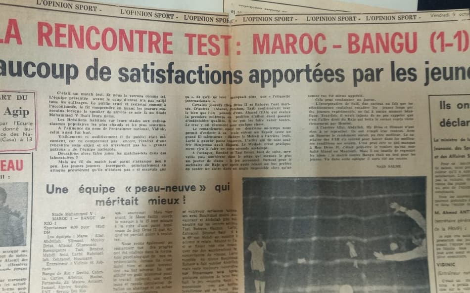 Bangu empatou com Marrocos em 1970 (Foto: Reprodução)