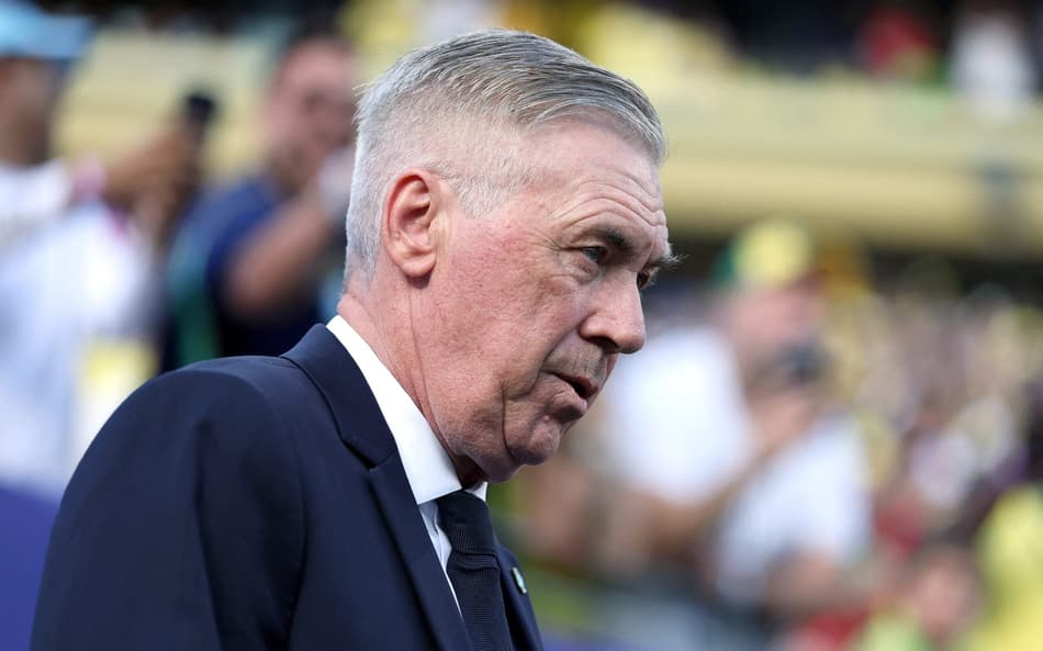 Carlo Ancelotti, técnico da Seleção, durante Brasil x Marrocos pela Copa do Mundo