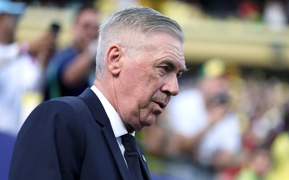 Carlo Ancelotti, técnico da Seleção, durante Brasil x Marrocos pela Copa do Mundo