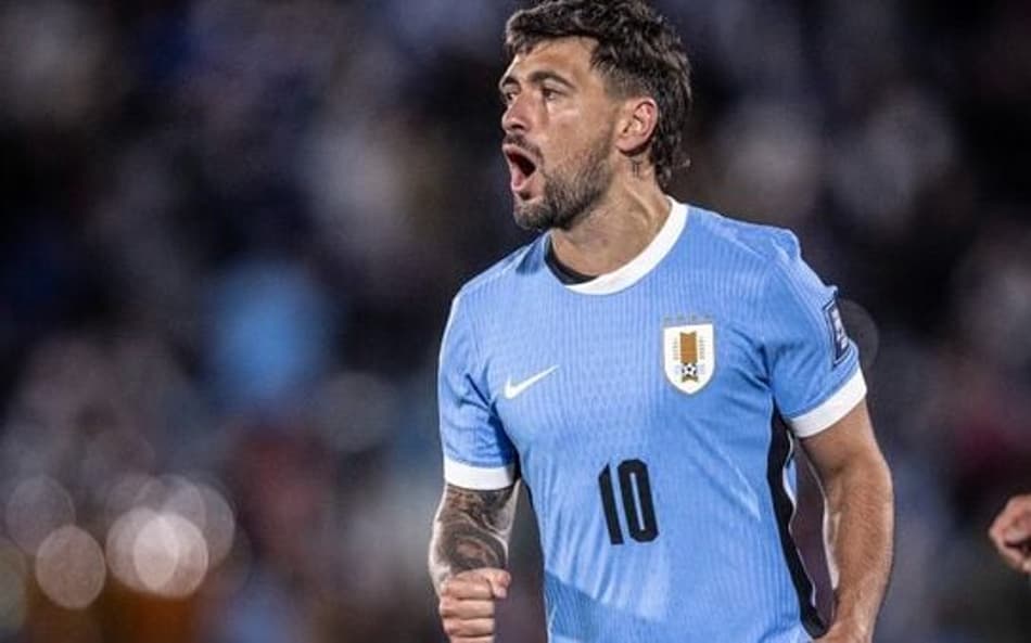Arrascaeta, do Flamengo, durante partida do Uruguai (Foto: Divulgação/Uruguai)