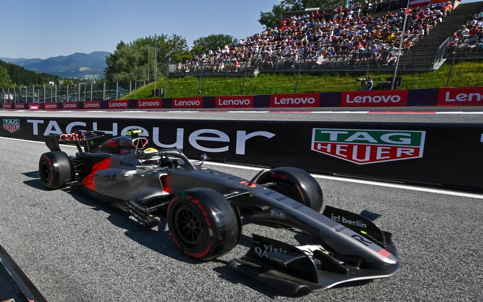 Gabriel Bortoleto em ação no GP da Áustria pela F1 2026