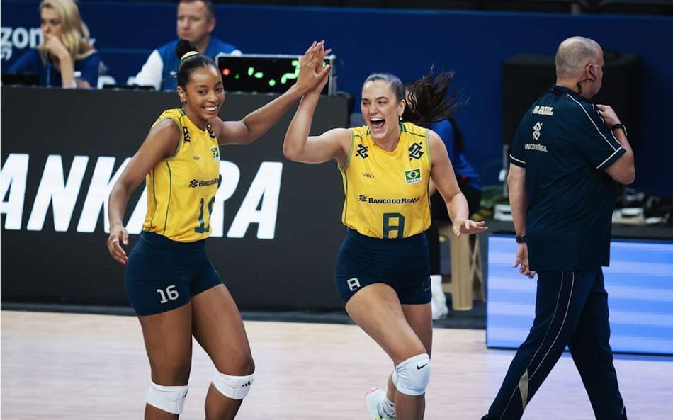 Brasil venceu a França com tranquilidade na abertura da segunda semana da VNL