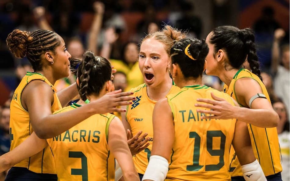 Brasil x Itália na semana 1 da VNL 2026 (Foto: Volleyball World)