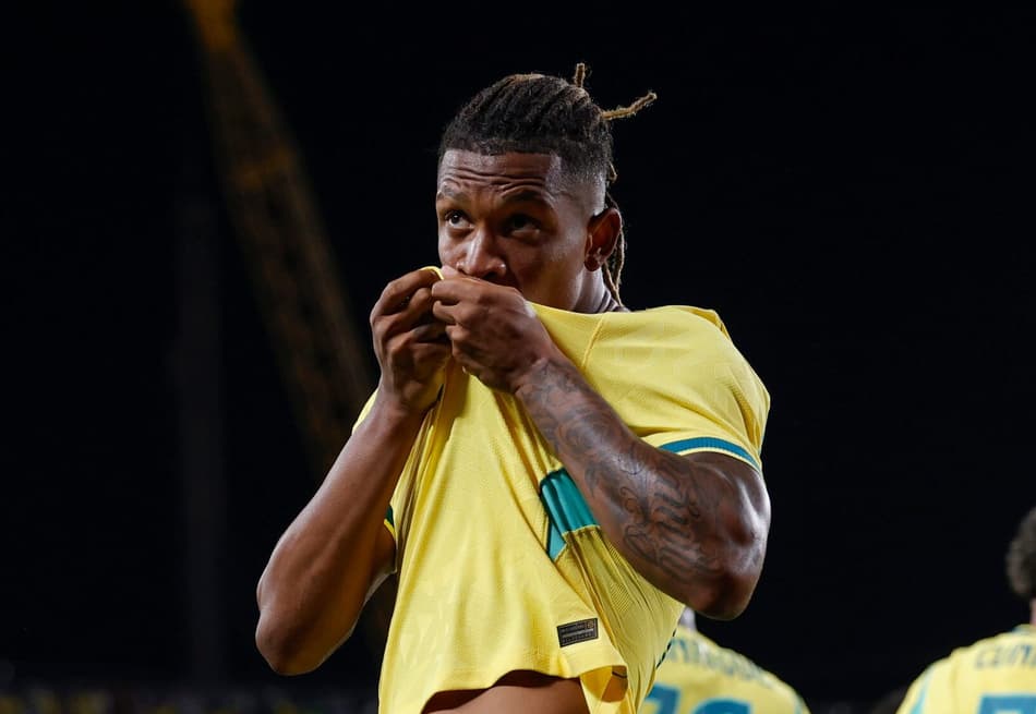 Danilo Santos comemora gol pelo Brasil na vitória por 3 a 1 sobre a Croácia