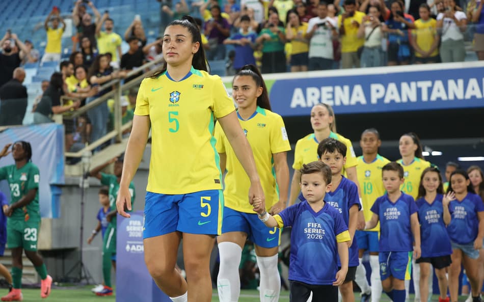 Seleção Feminina em campo na estreia da Fifa Series. (Foto: Lívia Villas Boas/CBF)