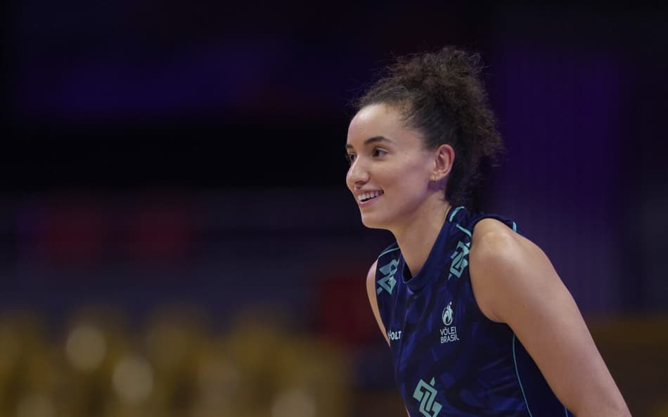 Gabi em treino da Seleção para a VNL, em Brasília (Foto: Divulgação/ CBV)