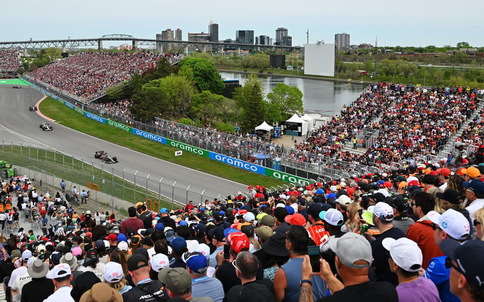 Gabriel Bortoleto, da Audi, em ação no GP do Canadá pela F1 2026 (Foto: Minas Panagiotakis/Getty Images/AFP)