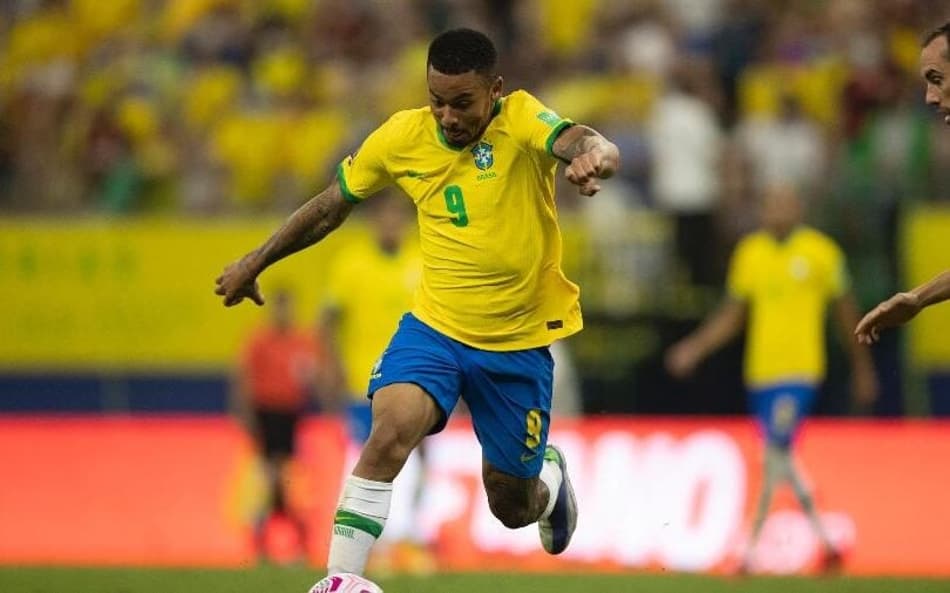 Gabriel Jesus em ação pela Seleção (Foto: Lucas Figueiredo/CBF)