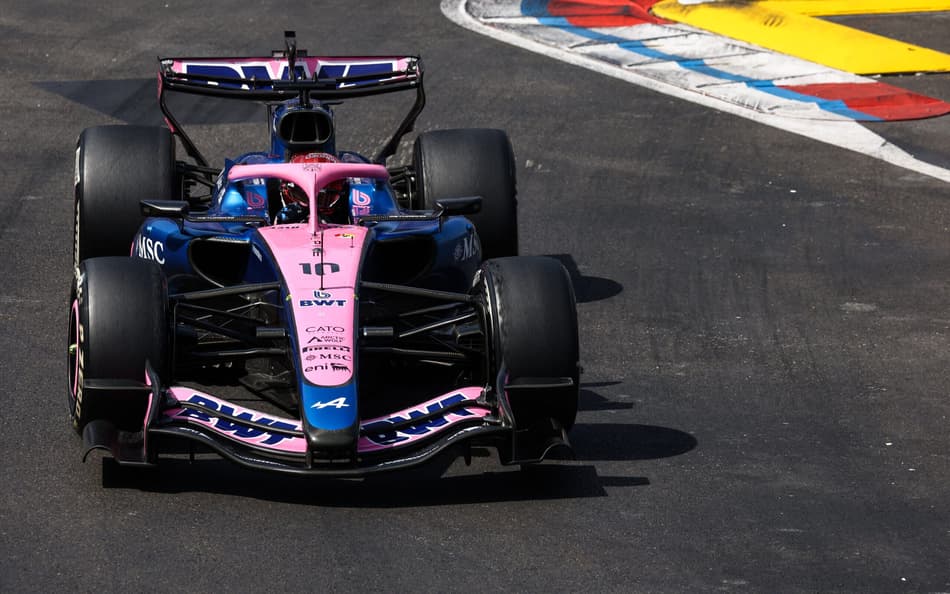 O piloto Pierre Gasly, da Alpine, durante o GP de Mônaco