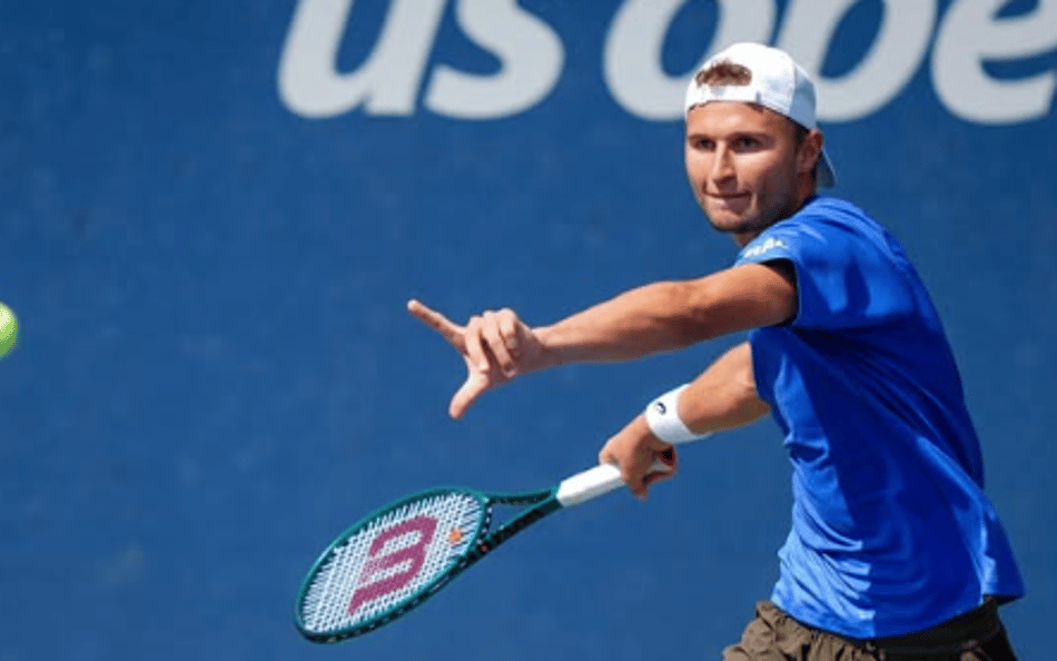 Suíço Leandro Riedi em ação no US Open (Reprodução)