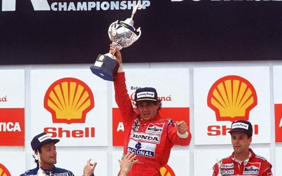 Ayrton Senna no GP do Brasil em 1991