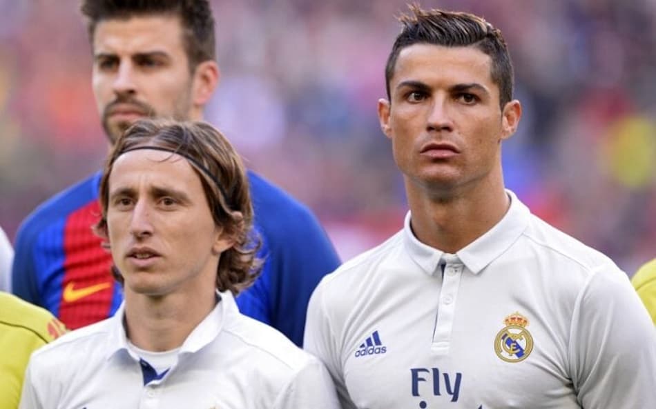 Cristiano Ronaldo, Modric e Piqué - Barcelona x Real Madrid