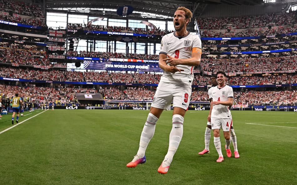Com show de Kane, a Inglaterra venceu a Croácia por 4 a 2 na Copa do Mundo de 2026 (Foto: Paul ELLIS / AFP)