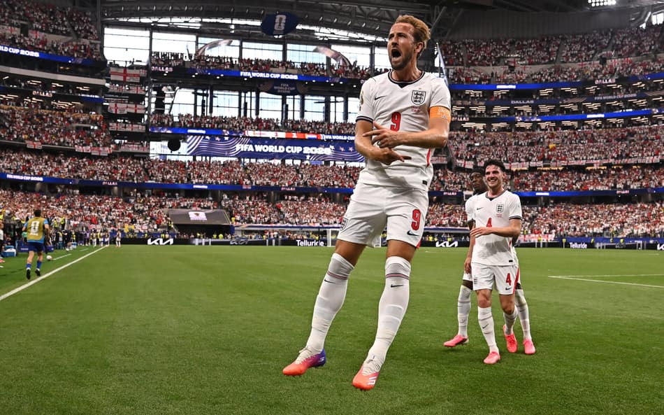 Com show de Kane, a Inglaterra venceu a Croácia por 4 a 2 na Copa do Mundo de 2026 (Foto: Paul ELLIS / AFP)