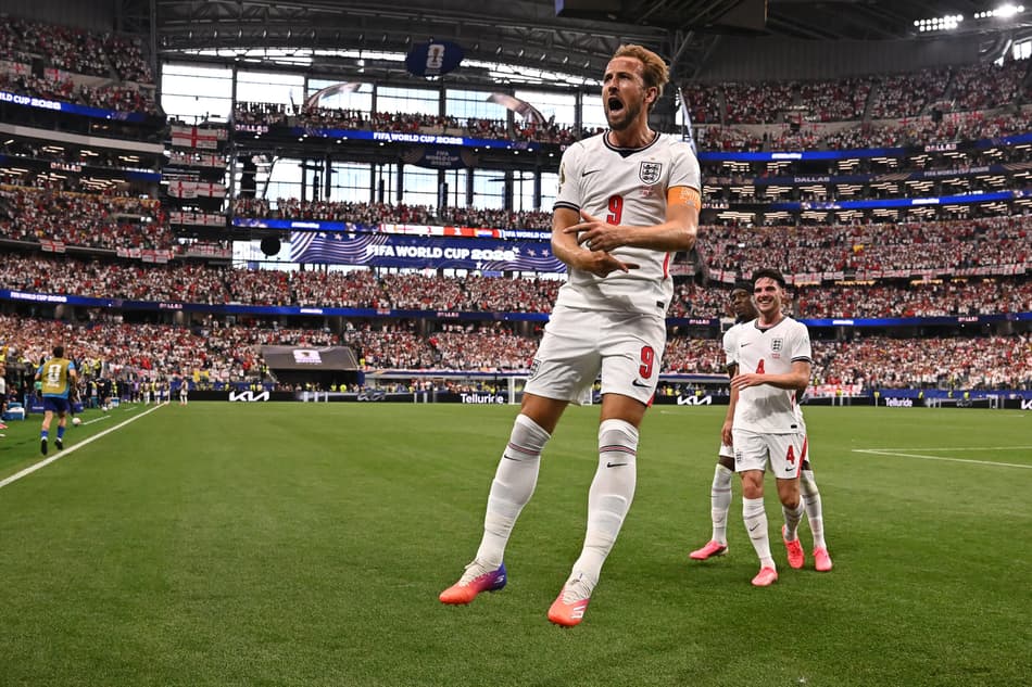 Com show de Kane, a Inglaterra venceu a Croácia por 4 a 2 na Copa do Mundo de 2026 (Foto: Paul ELLIS / AFP)