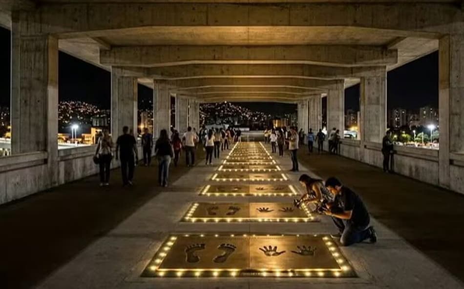 Projeção do novo museu do Maracanã (Foto: Reprodução/FlamengoTV)