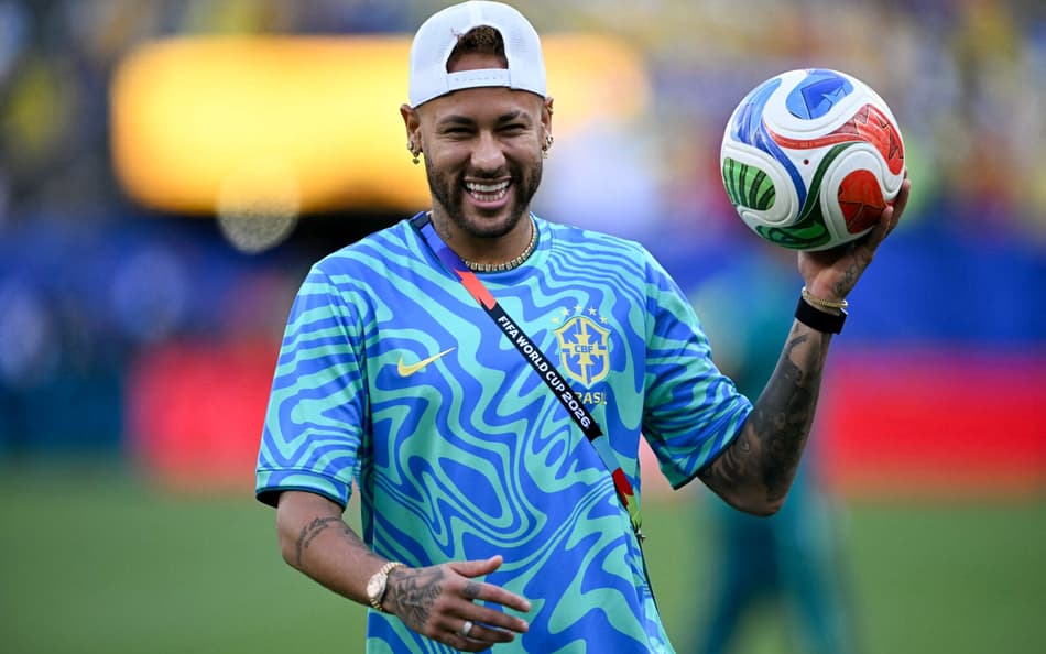 Neymar apareceu no MetLife para Brasil x Marrocos