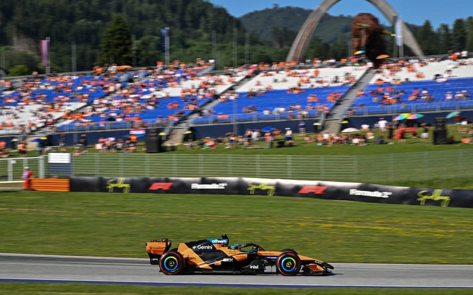 Oscar Piastri em ação no GP da Áustria pela F1 2026