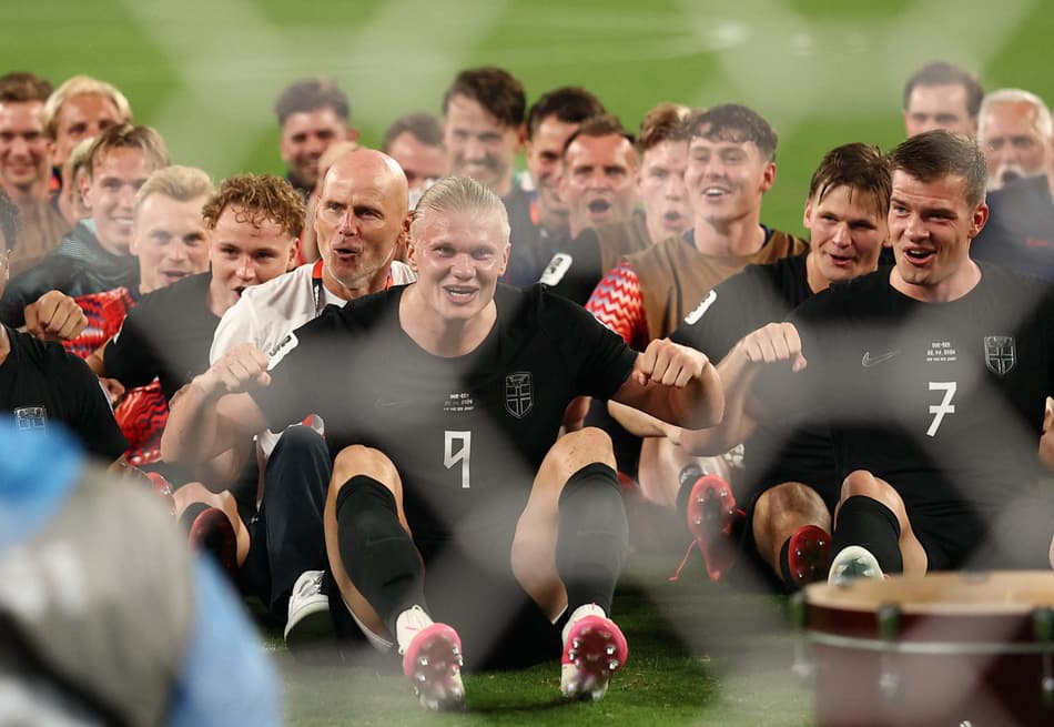 Remada dos jogadores da Noruega
