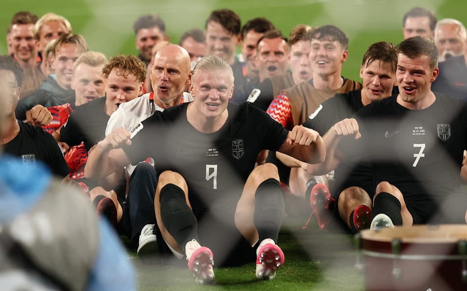 Remada dos jogadores da Noruega