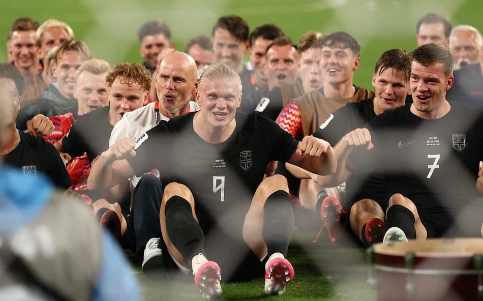 Remada dos jogadores da Noruega