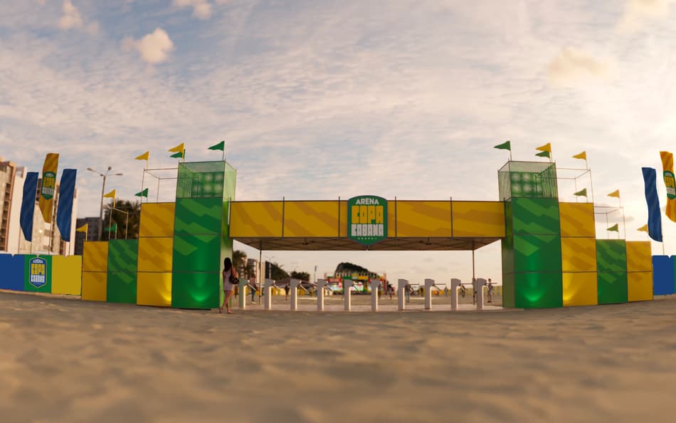 Arena Copacabana transmitirá jogos da Copa do Mundo (Foto: Divulgação)