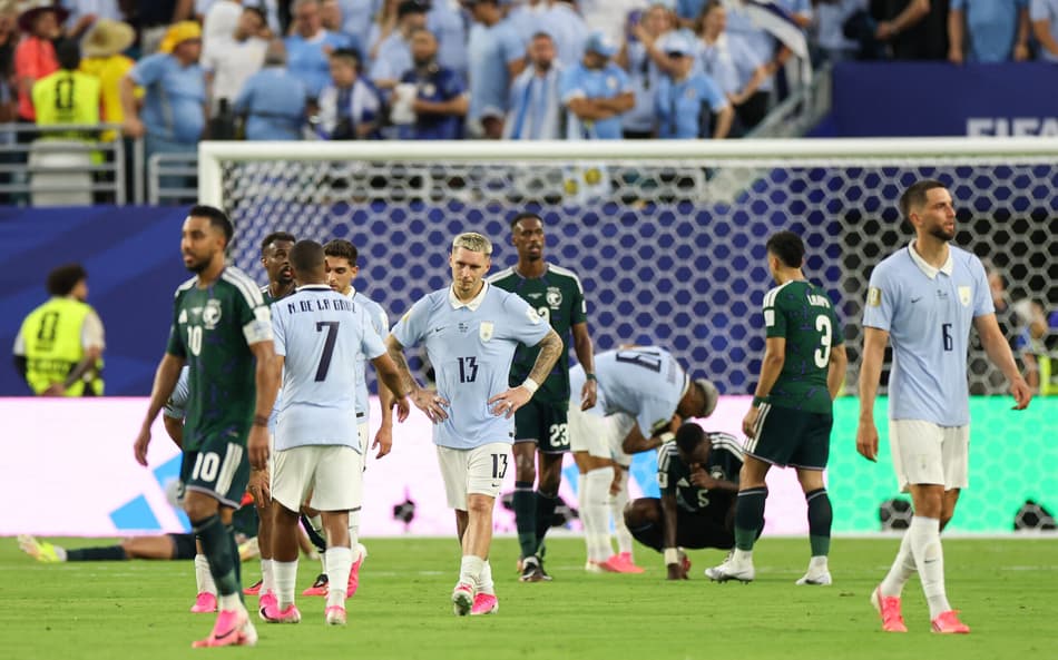 Uruguai e Arábia Saudita empataram por 1 a 1 na Copa do Mundo de 2026 (Foto: PATRICIA DE MELO MOREIRA / AFP)