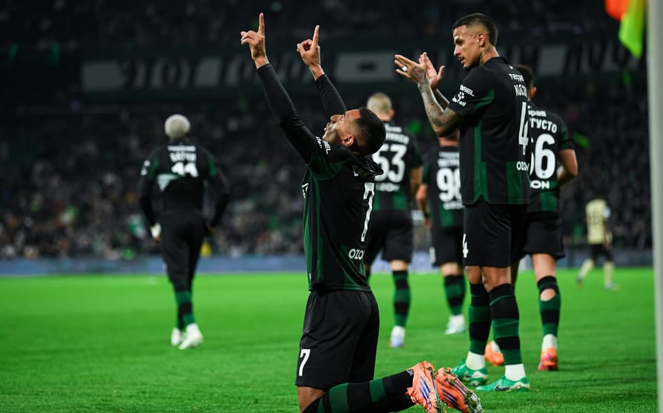 Victor Sá comemora gol pelo Krasnodar (Foto: Divulgação/Krasnodar)