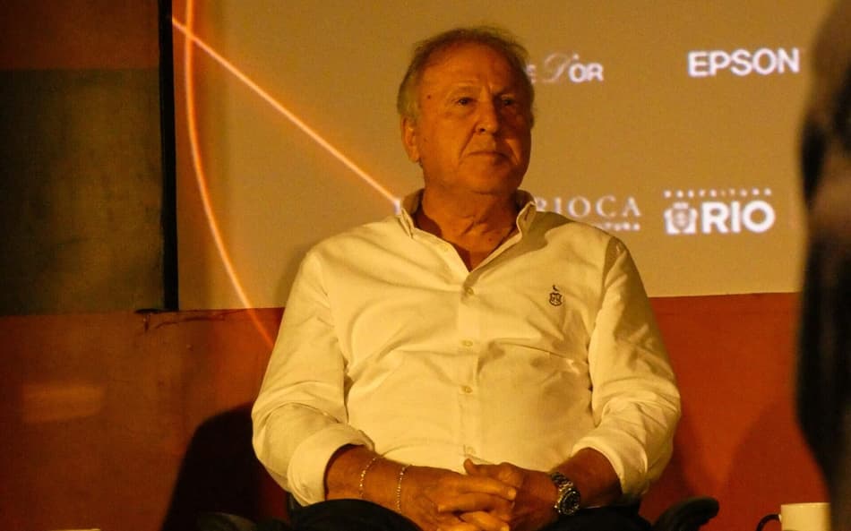 Zico durante evento no Museu do Flamengo, na Zona Sul do Rio