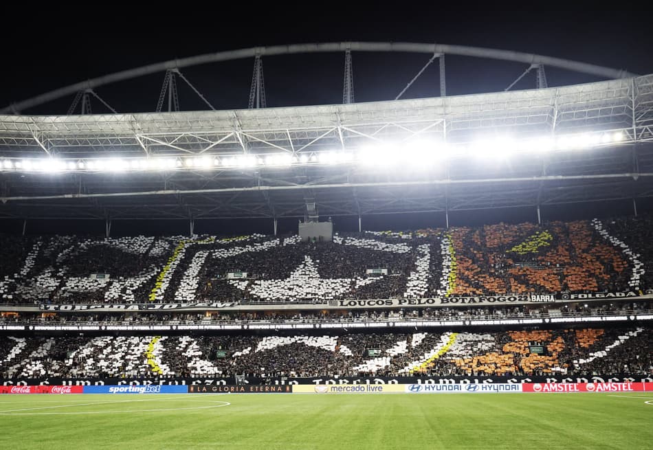 Mosaico da torcida do Botafogo no Nilton Santos (Foto: Vítor Silva/Botafogo)