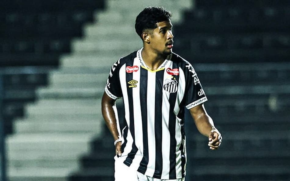 João Ananis durante partida do Santos Sub-20. (Foto: Reinaldo Campos/ Santos FC)