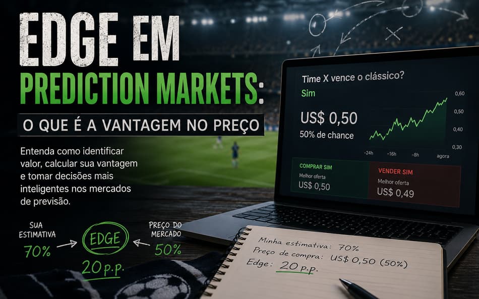 Edge em prediction markets, explicado de forma simples