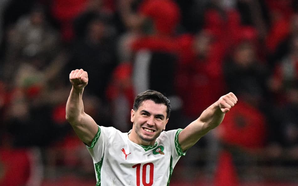 Brahim Díaz comemora classificação de Marrocos às semifinais da Copa Africana de Nações