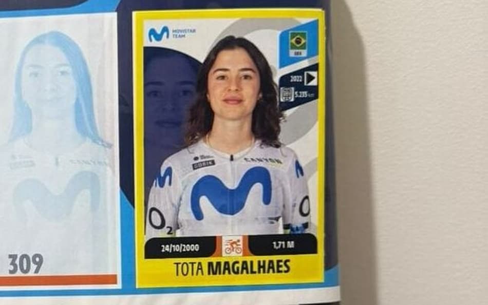 Brasileira Tota Magalhães no álbum do Tour de France