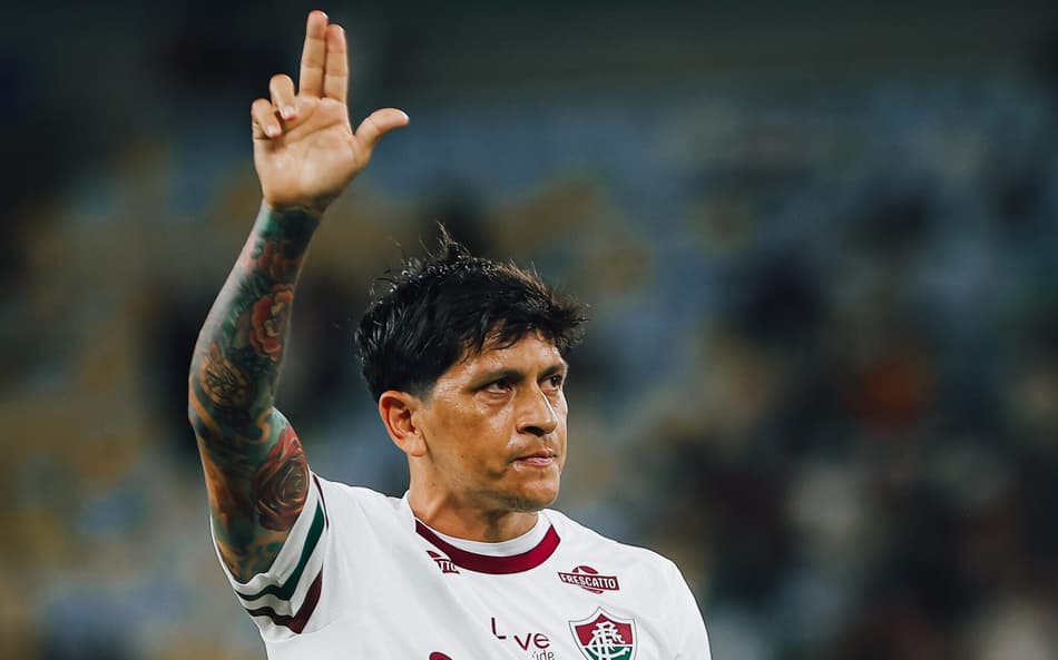 Cano comemora gol pelo Fluminense contra o Bahia