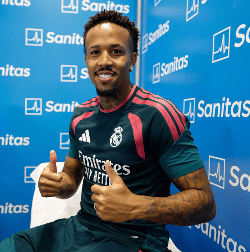 Militão fazendo exames no Real Madrid