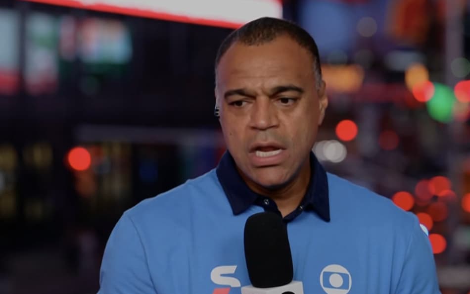Denílson durante programação do Sportv na Copa do Mundo