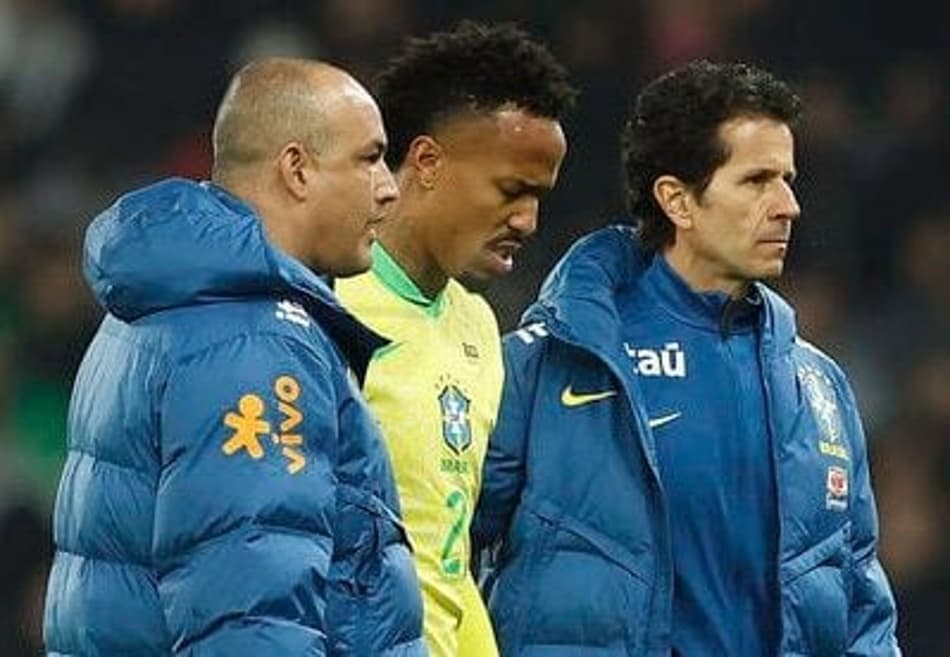 Éder Militão deixa amistoso do Brasil contra a Tunísia lesionado