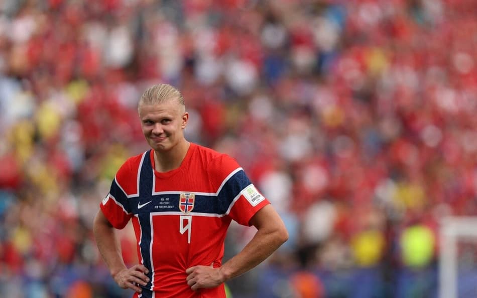 Haaland em Brasil x Noruega pela Copa do Mundo
