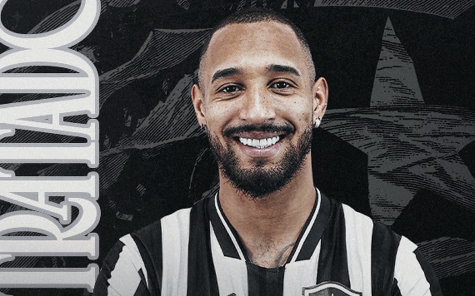 Arte do anúncio de Lucas Monzón no Botafogo