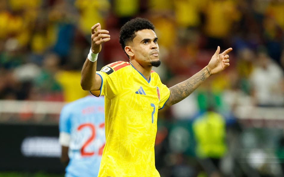 Luis Diaz em jogo da Colômbia