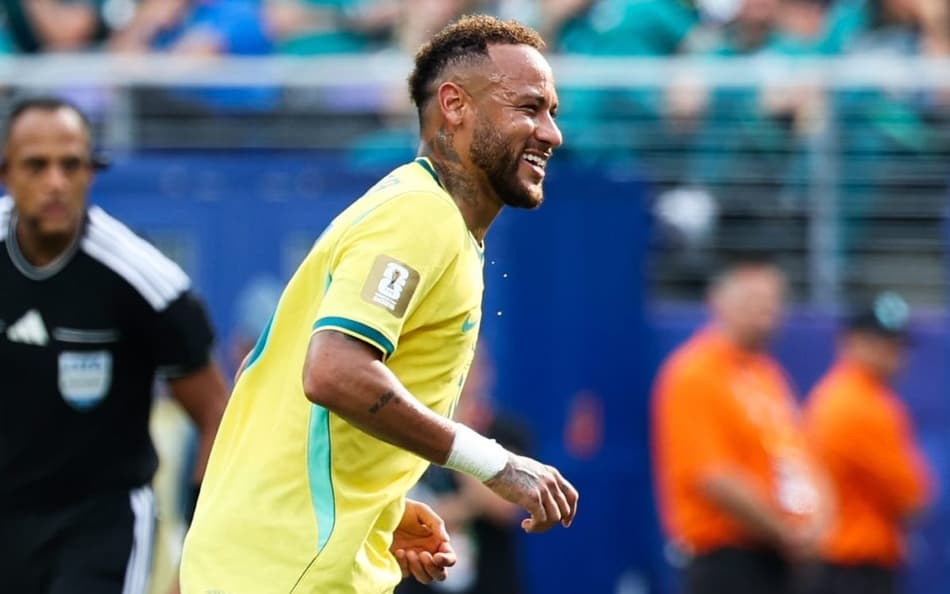 Neymar Jr., jogador do Brasil, durante a partida das oitavas de final entre Brasil e Noruega na Copa do Mundo da FIFA, no New York New Jersey Stadium, em East Rutherford, Estados Unidos, no domingo, 5 de julho de 2026